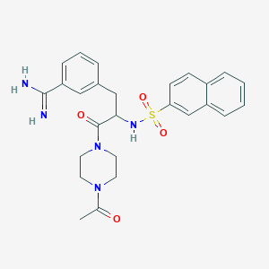 3-[3-(4-Acetyl-piperazin-1-yl)-2-(naphthalene-2-sulfonylamino)-3-oxo-propyl]-benzamidine