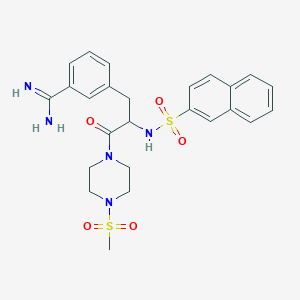 3-[3-(4-Methanesulfonyl-piperazin-1-yl)-2-(naphthalene-2-sulfonylamino)-3-oxo-propyl]-benzamidine