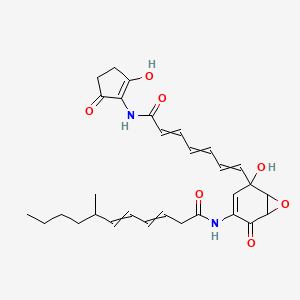 N-[5-hydroxy-5-[7-[(2-hydroxy-5-oxocyclopenten-1-yl)amino]-7-oxohepta-1,3,5-trienyl]-2-oxo-7-oxabicyclo[4.1.0]hept-3-en-3-yl]-7-methylundeca-3,5-dienamide