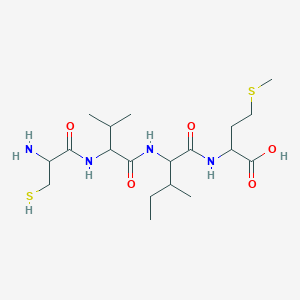 molecular formula C19H36N4O5S2 B10780875 H-DL-Cys-DL-Val-DL-xiIle-DL-Met-OH 