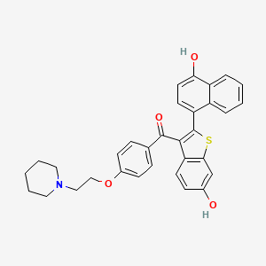 [6-Hydroxy-2-(4-hydroxynaphthalen-1-yl)-1-benzothiophen-3-yl]-[4-(2-piperidin-1-ylethoxy)phenyl]methanone