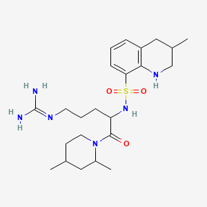 2-[5-(2,4-Dimethylpiperidin-1-yl)-4-[(3-methyl-1,2,3,4-tetrahydroquinolin-8-yl)sulfonylamino]-5-oxopentyl]guanidine