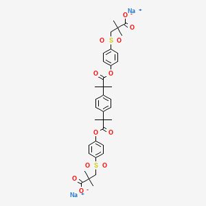 Bis(4-(2'-carboxy-2'-methylpropylsulfonyl)phenyl)-2,2'-(1,4-phenylene)diisobutyrate disodium