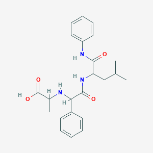 molecular formula C23H29N3O4 B10780908 2-[[2-[(1-Anilino-4-methyl-1-oxopentan-2-yl)amino]-2-oxo-1-phenylethyl]amino]propanoic acid 