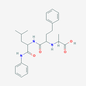 2-[[1-[(1-Anilino-4-methyl-1-oxopentan-2-yl)amino]-1-oxo-4-phenylbutan-2-yl]amino]propanoic acid