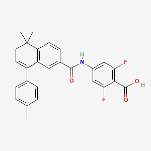 molecular formula C27H23F2NO3 B10780942 4-[[5,5-dimethyl-8-(4-methylphenyl)-6H-naphthalene-2-carbonyl]amino]-2,6-difluorobenzoic acid 