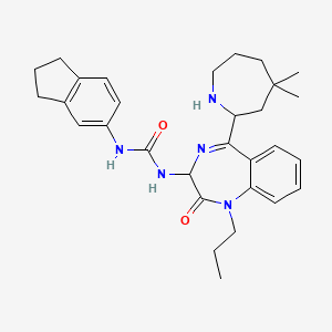 1-(2,3-dihydro-1H-inden-5-yl)-3-[5-(4,4-dimethylazepan-2-yl)-2-oxo-1-propyl-3H-1,4-benzodiazepin-3-yl]urea