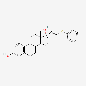 molecular formula C26H30O2Se B10781000 13-methyl-17-(2-phenylselanylethenyl)-7,8,9,11,12,14,15,16-octahydro-6H-cyclopenta[a]phenanthrene-3,17-diol 