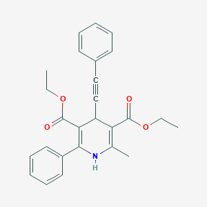 molecular formula C26H25NO4 B10781055 Diethyl 2-methyl-6-phenyl-4-(2-phenylethynyl)-1,4-dihydropyridine-3,5-dicarboxylate 