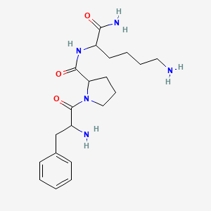 molecular formula C20H31N5O3 B10781154 1-(2-amino-3-phenylpropanoyl)-N-(1,6-diamino-1-oxohexan-2-yl)pyrrolidine-2-carboxamide 