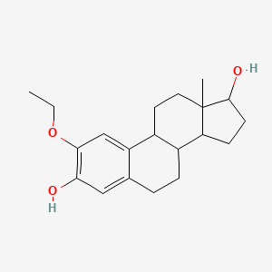 molecular formula C20H28O3 B10781170 2-Ethoxy-13-methyl-6,7,8,9,11,12,14,15,16,17-decahydrocyclopenta[a]phenanthrene-3,17-diol 