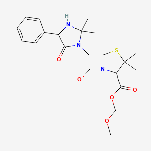 Methoxymethyl 6-(2,2-dimethyl-5-oxo-4-phenylimidazolidin-1-yl)-3,3-dimethyl-7-oxo-4-thia-1-azabicyclo[3.2.0]heptane-2-carboxylate