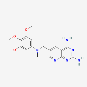 molecular formula C18H22N6O3 B10781238 [(2,4-Diaminopyridino[2,3-d]pyrimidin-6-yl)methyl](3,4,5-trimethoxyphenyl)methylamine 