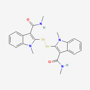 molecular formula C22H22N4O2Se2 B10781258 diselenobis(1H-indole) deriv. 23 