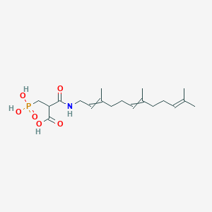 molecular formula C19H32NO6P B10781260 3-Oxo-2-(phosphonomethyl)-3-(3,7,11-trimethyldodeca-2,6,10-trienylamino)propanoic acid 