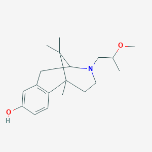 molecular formula C19H29NO2 B10781267 10-(2-Methoxypropyl)-1,13,13-trimethyl-10-azatricyclo[7.3.1.02,7]trideca-2(7),3,5-trien-5-ol 