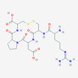 molecular formula C21H34N8O8S2 B10781271 H-DL-Arg-DL-Cys(1)-DL-Asp-DL-Pro-DL-Cys(1)-OH 