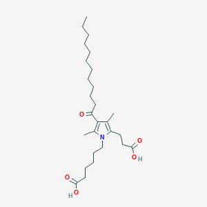 6-[2-(2-Carboxy-ethyl)-4-dodecanoyl-3,5-dimethyl-pyrrol-1-yl]-hexanoic acid