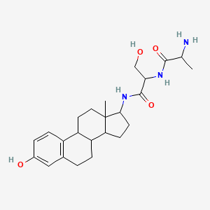 2-(2-aminopropanoylamino)-3-hydroxy-N-(3-hydroxy-13-methyl-6,7,8,9,11,12,14,15,16,17-decahydrocyclopenta[a]phenanthren-17-yl)propanamide