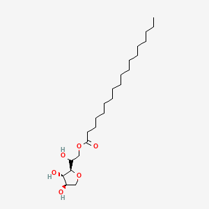 molecular formula C24H46O6 B10781299 Sorbitan, monooctadecanoate CAS No. 60842-51-5