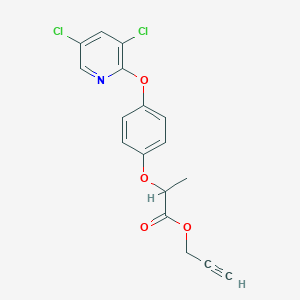 molecular formula C17H13Cl2NO4 B107814 2-(4-((3,5-二氯-2-吡啶基)氧基)苯氧基)丙-2-炔酸丙酯 CAS No. 72280-52-5