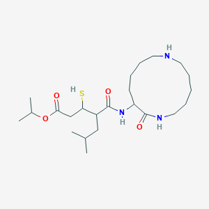 Propan-2-yl 6-methyl-4-[(8-oxo-1,7-diazacyclotridec-9-yl)carbamoyl]-3-sulfanylheptanoate