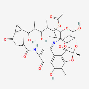 [(7S)-2,15,17-trihydroxy-28-(6-hydroxy-2-methyloxan-3-yl)imino-11-methoxy-3,7,12,14,16,23-hexamethyl-6,21,24,30-tetraoxo-8,31-dioxa-25-azapentacyclo[24.3.1.14,7.05,29.018,20]hentriaconta-1(29),2,4,9,22,26-hexaen-13-yl] acetate