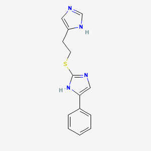 molecular formula C14H14N4S B10781543 4-Ph-2[[2-[4-imidazolyl]Et]S]imidazole 