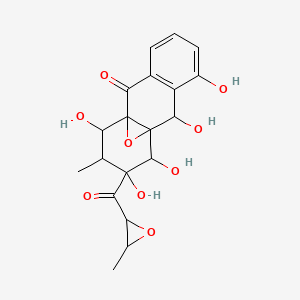 molecular formula C19H20O9 B10781765 Cervicarcin CAS No. 3929-14-4