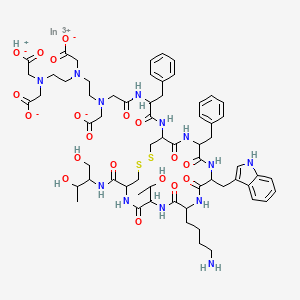 molecular formula C63H84InN13O19S2 B10781832 Indium In-111 Pentetreotide CAS No. 139096-04-1