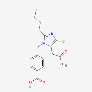 molecular formula C17H19ClN2O4 B10781920 4-[[2-Butyl-5-(carboxymethyl)-4-chloroimidazol-1-yl]methyl]benzoic acid 