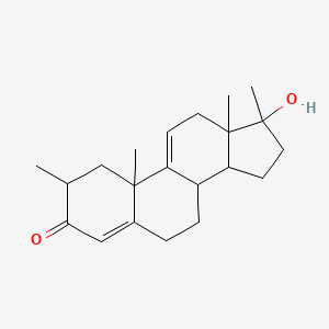 molecular formula C21H30O2 B10781984 Hydroxydimethandrostadienone 