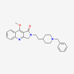 molecular formula C26H29N3O2 B10781990 1H-Pyrrolo(3,4-b)quinolin-1-one, 2,3-dihydro-9-methoxy-2-(2-(1-(phenylmethyl)-4-piperidinyl)ethyl)- CAS No. 142471-56-5