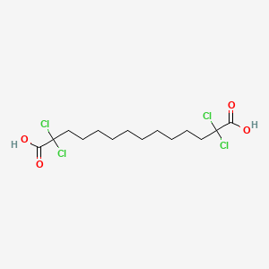 molecular formula C14H22Cl4O4 B10782009 2,2,13,13-Tetrachlorotetradecanedioic acid 