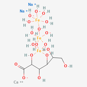 molecular formula C6H30CaFe3Na2O18 B10782042 Ferriclate 