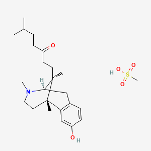 molecular formula C24H39NO5S B10782111 Zenazocine mesylate CAS No. 74559-85-6