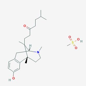 molecular formula C24H39NO5S B10782148 Zenazocine mesilate 