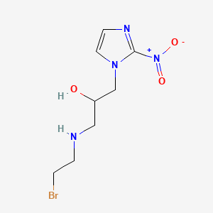 molecular formula C8H13BrN4O3 B10782273 I+/--[[(2-Bromoethyl)amino]methyl]-2-nitro-1H-imidazole-1-ethanol CAS No. 131504-96-6