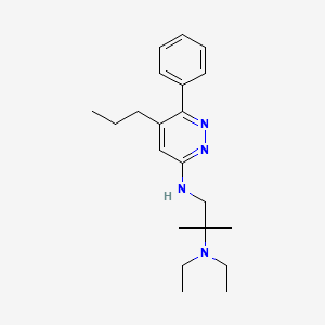 molecular formula C21H32N4 B10782299 N*2*,N*2*-Diethyl-2-methyl-N*1*-(6-phenyl-5-propyl-pyridazin-3-yl)-propane-1,2-diamine 