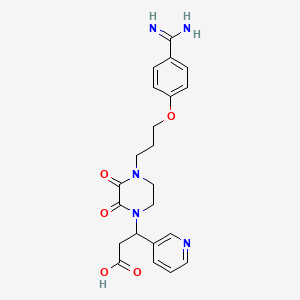 3-[4-[3-(4-Amidinophenoxy)propyl]-2,3-dioxopiperazin-1-yl]-3-(pyridin-3-yl)propionic acid