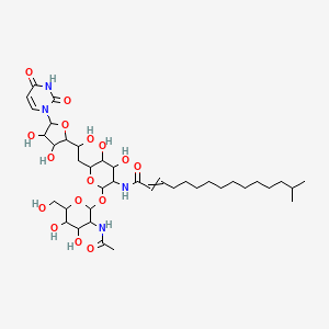 N-[2-[3-acetamido-4,5-dihydroxy-6-(hydroxymethyl)oxan-2-yl]oxy-6-[2-[5-(2,4-dioxopyrimidin-1-yl)-3,4-dihydroxyoxolan-2-yl]-2-hydroxyethyl]-4,5-dihydroxyoxan-3-yl]-14-methylpentadec-2-enamide