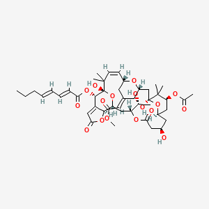 (4S,5S,7E,9R,11Z,13S,15S,17S,19R,21R,25R,27R,27aS)-17-(Acetyloxy)-4,5,6,9,10,11,12,13,14,15,16,17,18,19,20,21,22,23,25,26,27,27a-docosahydro-5,15,21-trihydroxy-25-[(1R)-1-hydroxyethyl]-11-(2-methoxy-2-oxoethylidene)-6,6,16,16-tetramethyl-2,23-dioxo-5,27