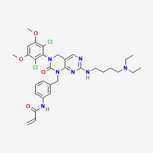 N-[3-[[3-(2,6-dichloro-3,5-dimethoxyphenyl)-7-[4-(diethylamino)butylamino]-2-oxo-4H-pyrimido[4,5-d]pyrimidin-1-yl]methyl]phenyl]prop-2-enamide