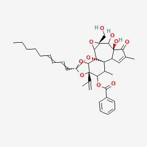 [(1R,6S,8R,14S,16S)-6,7-dihydroxy-8-(hydroxymethyl)-4,18-dimethyl-14-nona-1,3-dienyl-5-oxo-16-prop-1-en-2-yl-9,13,15,19-tetraoxahexacyclo[12.4.1.01,11.02,6.08,10.012,16]nonadec-3-en-17-yl] benzoate