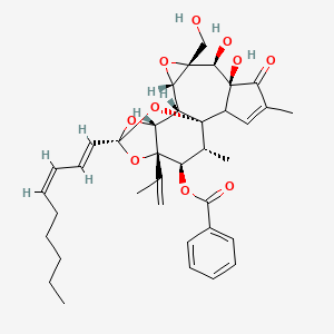 [(1R,6S,7S,8R,10S,11S,12R,14S,16S,17R,18R)-6,7-dihydroxy-8-(hydroxymethyl)-4,18-dimethyl-14-[(1E,3Z)-nona-1,3-dienyl]-5-oxo-16-prop-1-en-2-yl-9,13,15,19-tetraoxahexacyclo[12.4.1.01,11.02,6.08,10.012,16]nonadec-3-en-17-yl] benzoate