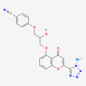 molecular formula C20H14N5NaO5 B10784738 Cromitrile sodium CAS No. 53736-52-0