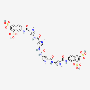 7-[[4-[[4-[[5-[[5-[(6,8-Disulfo-2-naphthyl)carbamoyl]-1-methyl-pyrrol-3-yl]carbamoyl]-1-methyl-pyrrol-3-yl]carbamoylamino]-1-methyl-pyrrole-2-carbonyl]amino]-1-methyl-pyrrole-2-carbonyl]amino]naphthalene-1,3-disulfonic acid