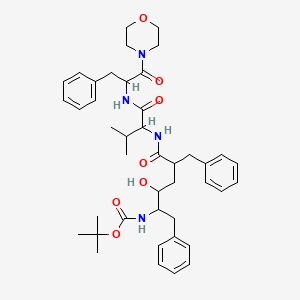 tert-butyl N-[5-benzyl-3-hydroxy-6-[[3-methyl-1-[(1-morpholin-4-yl-1-oxo-3-phenylpropan-2-yl)amino]-1-oxobutan-2-yl]amino]-6-oxo-1-phenylhexan-2-yl]carbamate