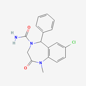 molecular formula C17H16ClN3O2 B10784786 Carburazepam CAS No. 86636-97-7