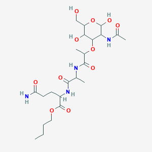 butyl 2-[2-[2-[3-acetamido-2,5-dihydroxy-6-(hydroxymethyl)oxan-4-yl]oxypropanoylamino]propanoylamino]-5-amino-5-oxopentanoate